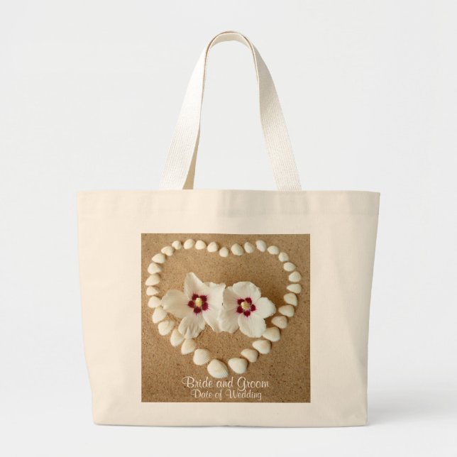 El bolso de la boda de playa para la novia nombra (Frente)