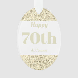 El bonito personalizó el ornamento 70.o del regalo