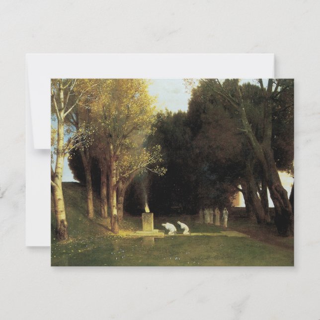 El Bosque Sagrado por Arnold Bocklin, Arte Antiguo (Anverso)