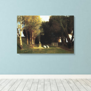 El Bosque Sagrado por Arnold Bocklin, Arte Vintage