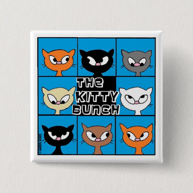 El botón cuadrado de Kitty Bunch (Anverso)