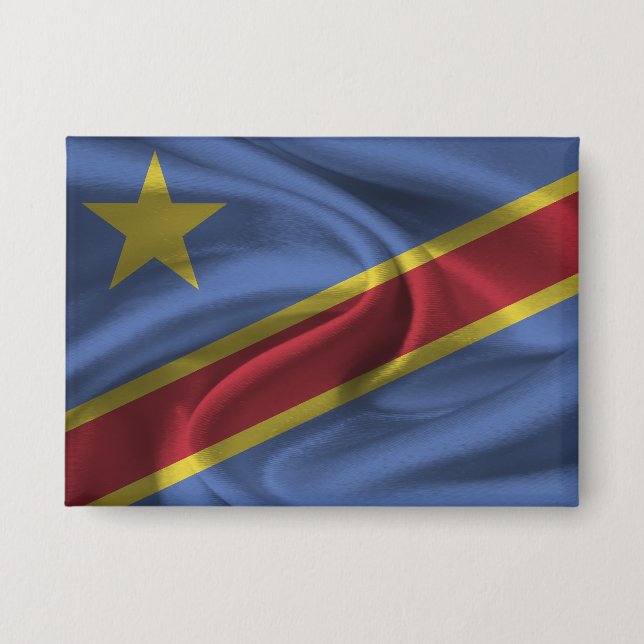 El botón de bandera de la República Democrática de (Anverso)