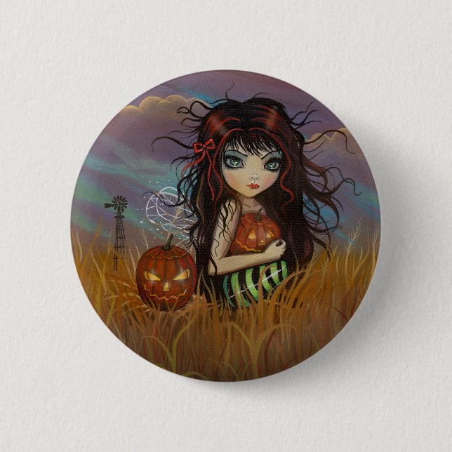 El botón de Halloween Fairy Pinback (Anverso)