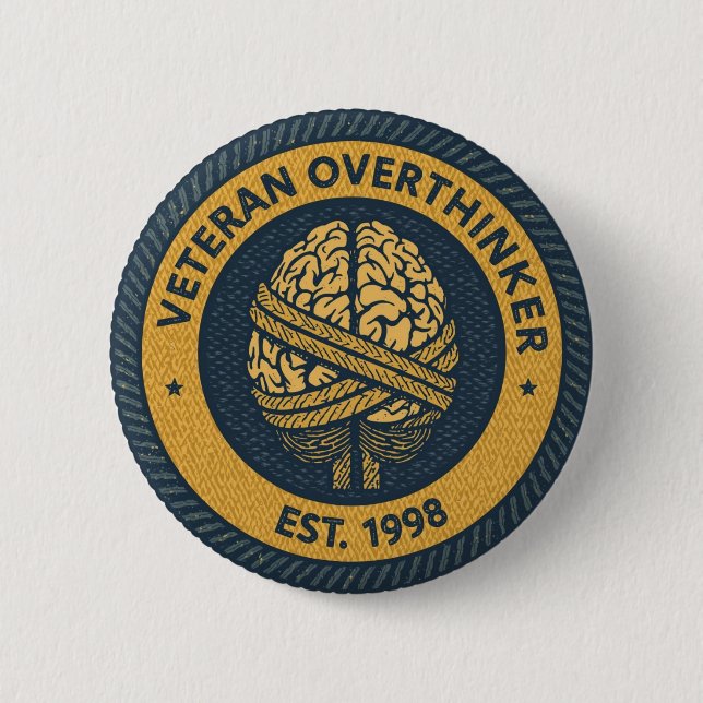 El botón de insignia de mérito "SOBREPENSAR" (Anverso)