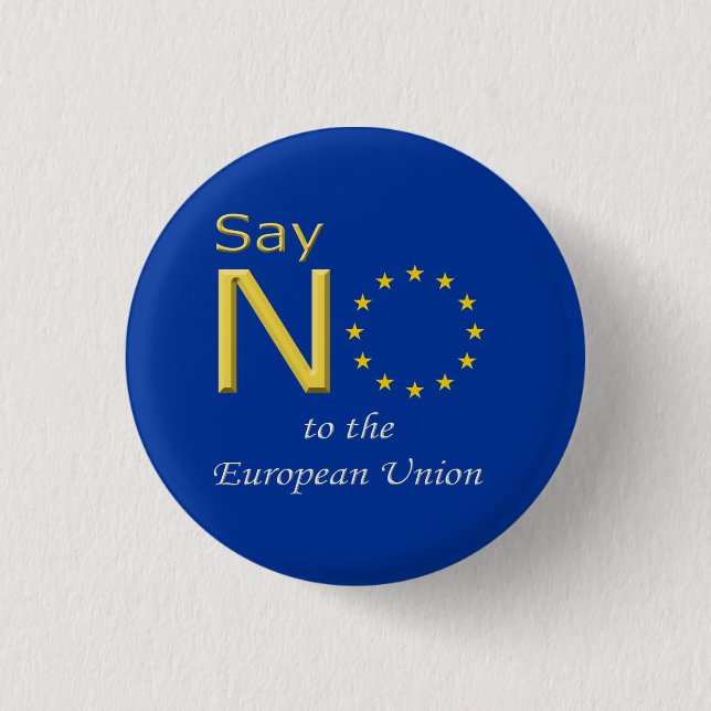 El botón dice no a la UE (Anverso)