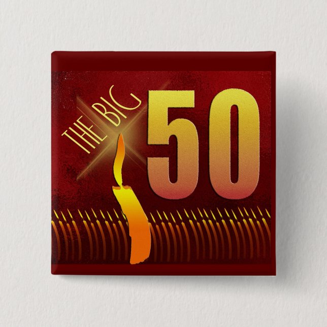 El botón grande de 50 cumpleaños (Anverso)