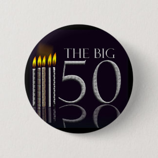 El botón grande de 50 cumpleaños