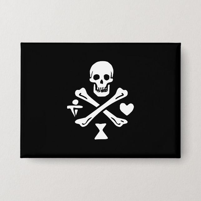 El botón Jolly Roger de la saga del pirata (Anverso)