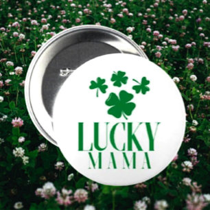 El botón "Lucky Mama Shamrock" - Día de San Patric