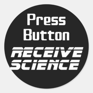 El botón recibe al pegatina de la ciencia