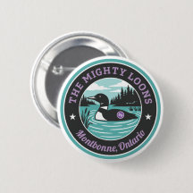 El botón teal de The Mighty Loons