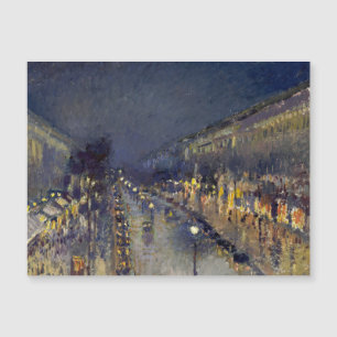 El Boulevard Montmartre de noche Pissarro