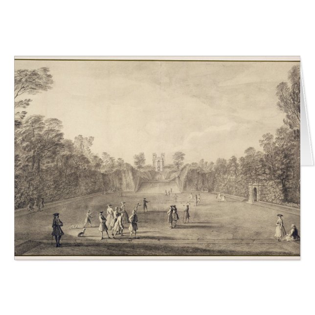 El Bowling Green en Claremont, 1738 (grabado) (Anverso (Horizontal))