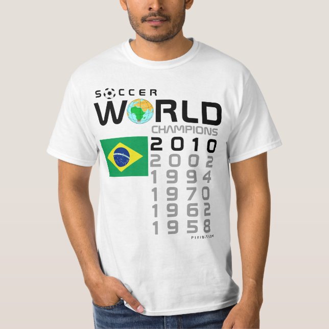 El Brasil camiseta de 5 de las épocas campeones (Anverso)
