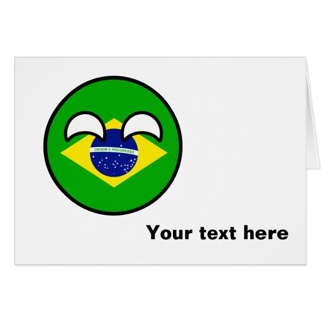 El Brasil Geeky que tiende divertido Countryball (Anverso (Horizontal))