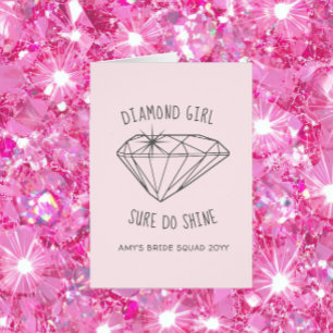El brillo del chica del diamante personalizado le