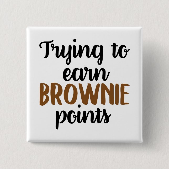 El brownie lindo de los profesores señala el botón (Anverso)