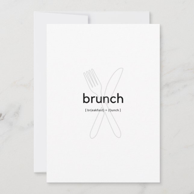 El brunch invita a la tarjeta (Anverso)