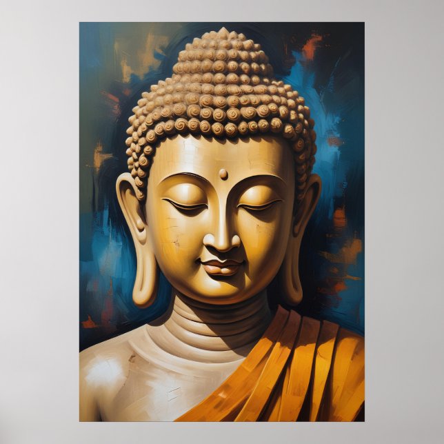 El Buda meditante pacífico | Poster de arte (Frente)