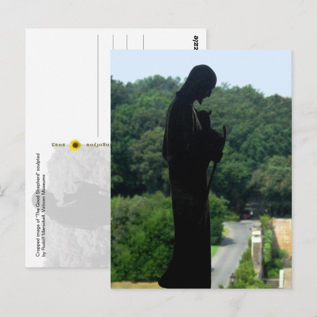 El Buen Pastor (color) - postal (Anverso / Reverso)