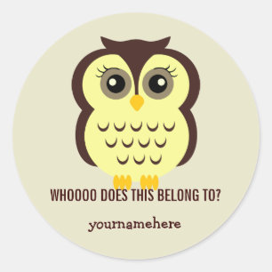 El búho Cutesy ESTO PERTENECE a los pegatinas