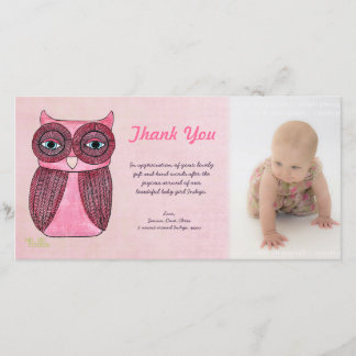 El búho de la niña le agradece plantilla Photocard