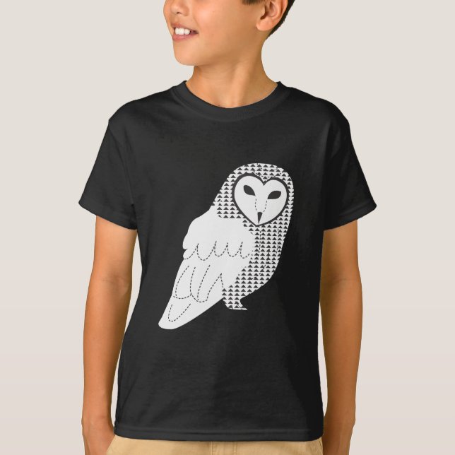 El búho embroma la camiseta (Anverso)