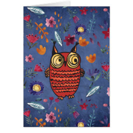 El búho sabio del jardín florido