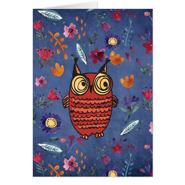 El búho sabio del jardín florido (Frente)