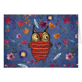 El búho sabio del jardín florido