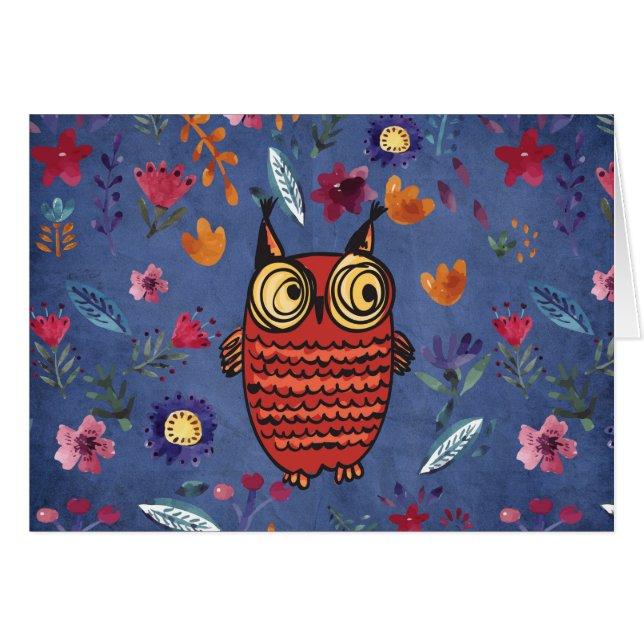 El búho sabio del jardín florido (Anverso (Horizontal))