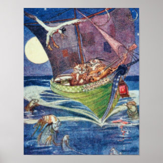 El búho y la gatita William Pogany Arte fino