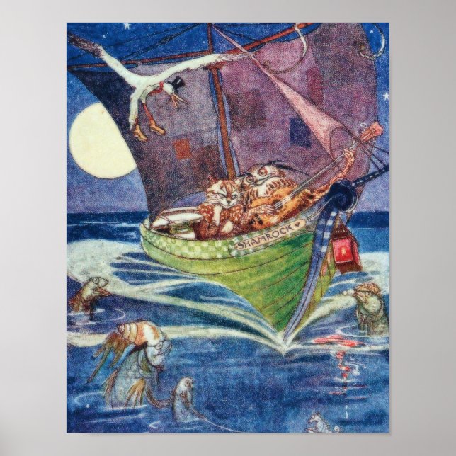 El búho y la gatita William Pogany Arte fino (Frente)