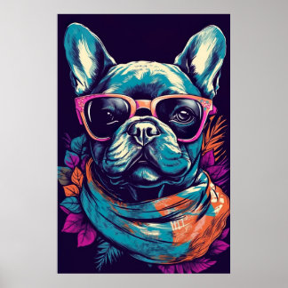 El Bulldog francés es un divertido arte pop modern