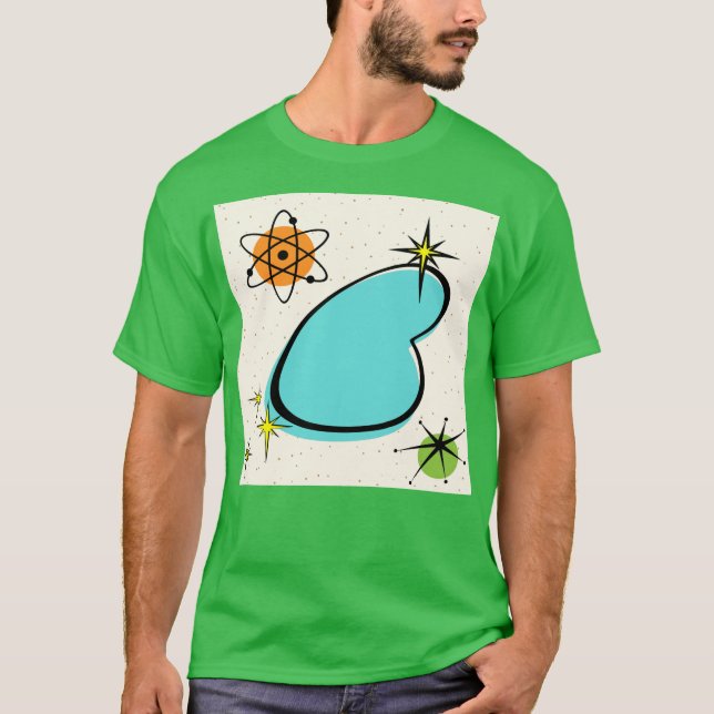 El bumerán atómico retro y la camiseta estelar (Anverso)