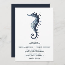 El caballito de mar azul | Invitación a la boda