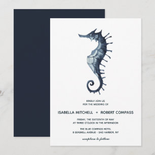 El caballito de mar azul   Invitación a la boda