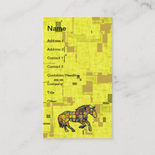 El CABALLO CORRIENTE AJUSTÓ tarjetas de visita