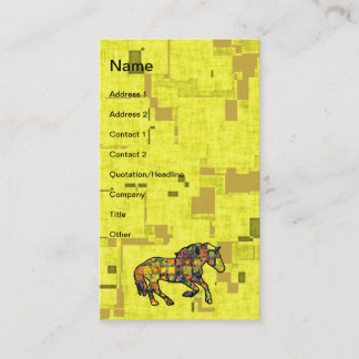 El CABALLO CORRIENTE AJUSTÓ tarjetas de visita