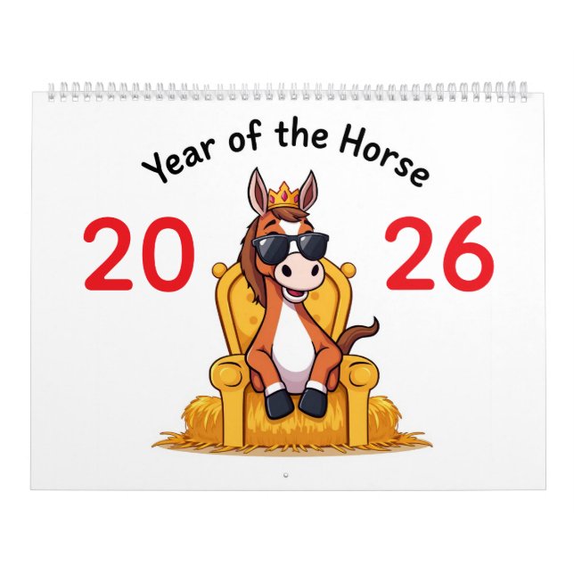 El Caballo Feliz – Calendario de Alegría 2026 (Tapa)