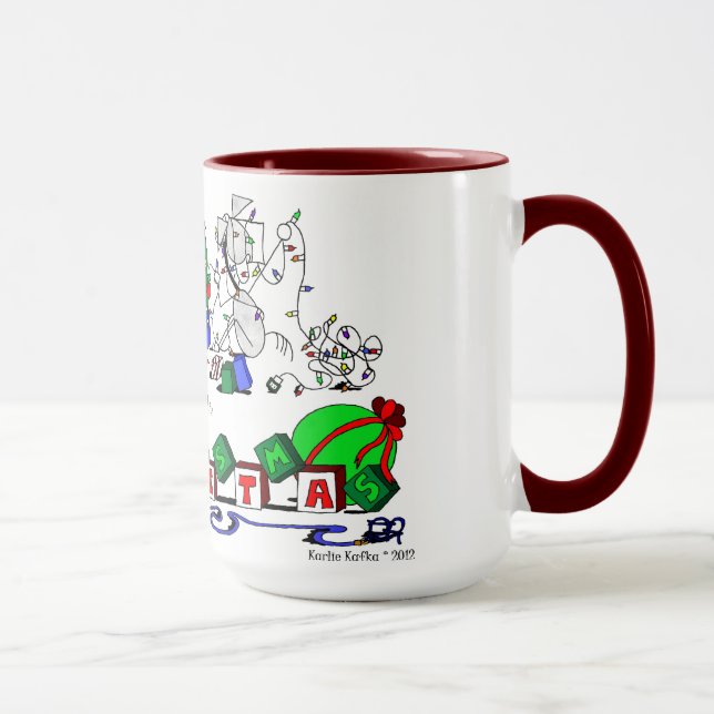 El caballo feliz cultiva la taza del dibujo (Derecha)