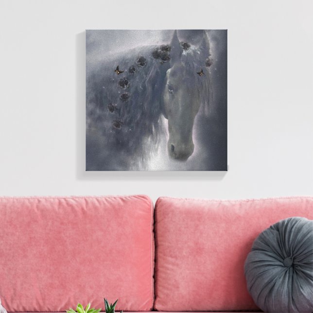 El caballo frisón - Lienzo envuelto (Insitu (Sala de estar))