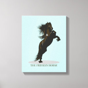 El caballo frisón - Lienzo envuelto