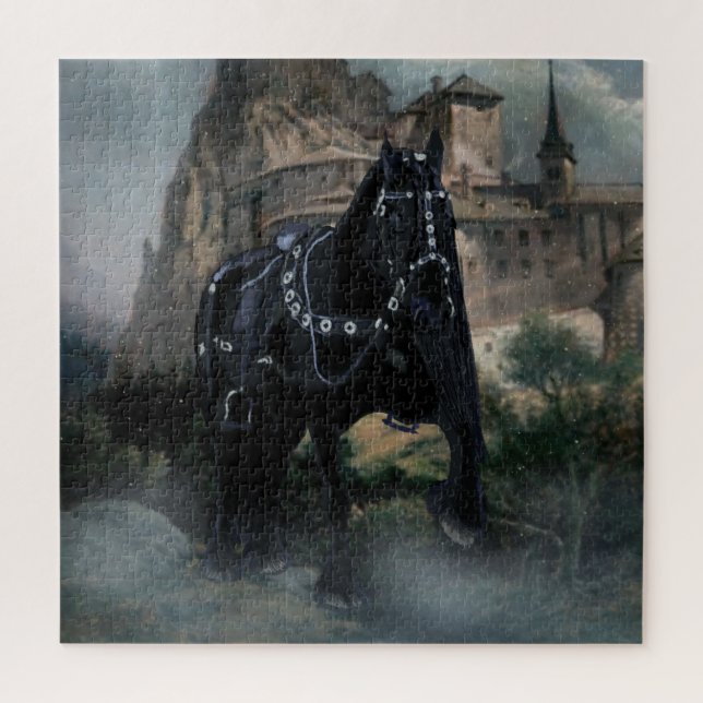 El caballo medieval - el rompecabezas (Vertical)