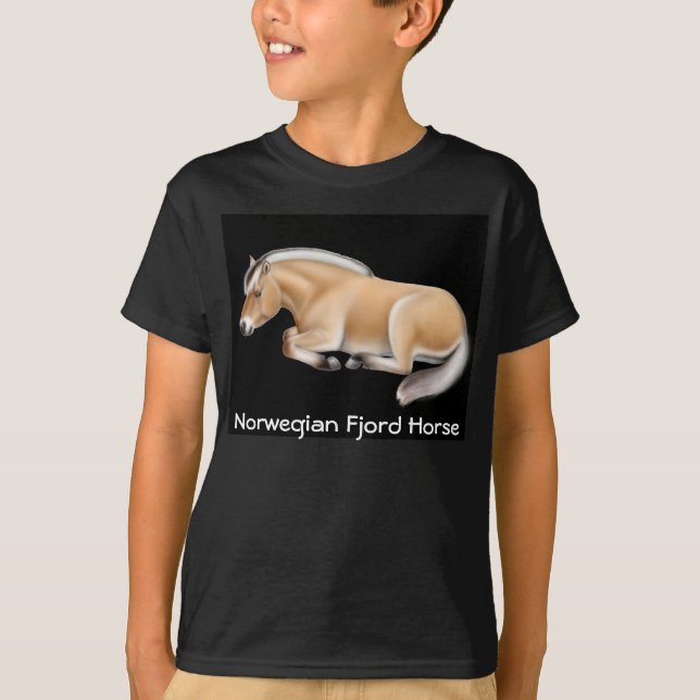 El caballo noruego del fiordo embroma la camiseta (Anverso)