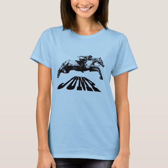 El caballo que salta la camiseta ecuestre (Anverso)