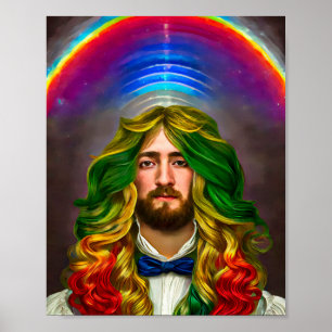 El cabello arcoiris hombre de amor Fantasía arte L