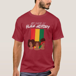 "El cabello negro es historia" Camiseta gráfica de