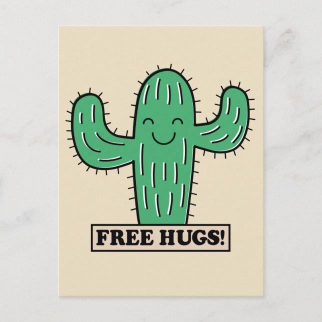 El cactus libre abraza la postal (Anverso)