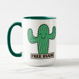 El cactus libre abraza las tazas conocidas de